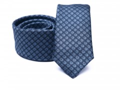    Prémium slim nyakkendő - Kék mintás 