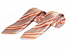         NM apa-fia nyakkendő szett - Narancs csíkos 