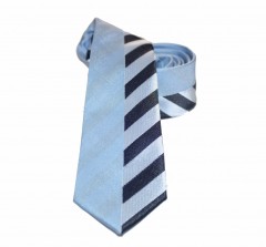               Goldenland slim nyakkendő - Világoskék csíkos Csíkos nyakkendő