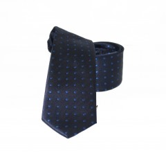               Goldenland slim nyakkendő - Sötétkék pöttyös Aprómintás nyakkendő