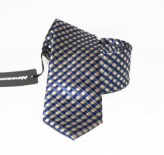                    NM slim szövött nyakkendő - Kék kockás Kockás nyakkendők