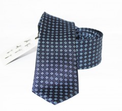                    NM slim szövött nyakkendő - Kék kockás Kockás nyakkendők