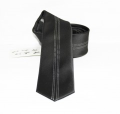                    NM slim szövött nyakkendő - Fekete csíkos 