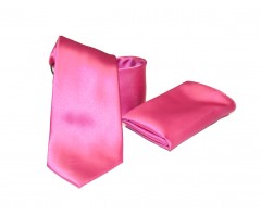  Szatén nyakkendő szett - Pink Egyszínű nyakkendő