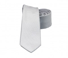                    NM slim szövött nyakkendő - Ezüst aprómintás 