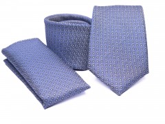    Prémium nyakkendő szett - Kék aprómintás 