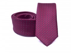    Prémium slim nyakkendő - Bordó mintás 