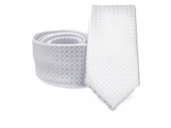    Prémium slim nyakkendő - Fehér aprómintás 