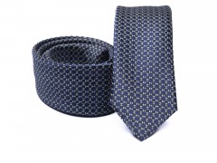    Prémium slim nyakkendő - Kék aprómintás Mintás nyakkendők