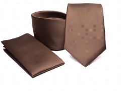    Prémium nyakkendő szett - Barna 