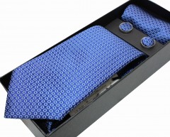                          NM nyakkendő szett - Kék mintás Csíkos nyakkendő