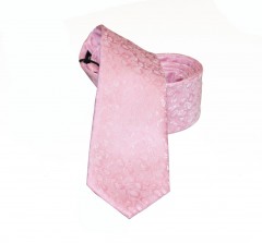                    NM slim szövött nyakkendő - Rózsaszín virágos 