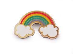 Fa bross - Szivárvány Gyerek hajdísz, ékszer