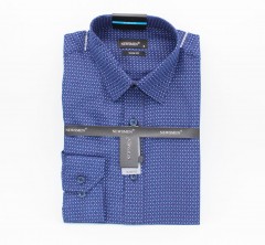             NM h.u slim fit elasztikus ing - Kék mintás Mintás ing