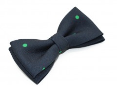                   Prémium csokornyakkendő - Sötétkék-zöld pöttyös Csokornyakkendő