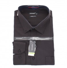      Newsmen bambusz elasztikus h.u ing - Fekete Normál fazon