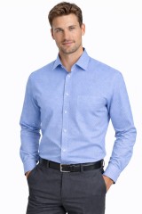                              NM h.u normál fit elasztikus ing - Világoskék mintás Hosszúujjú ing