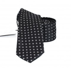                    NM slim szövött nyakkendő - Fekete mintás Csíkos nyakkendő