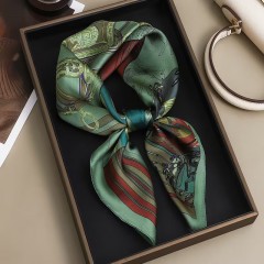   Unisex exklúzív szatén sál - Zöld Férfi kesztyű, sál