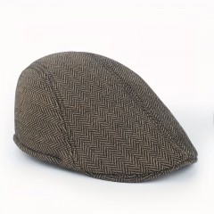                            Golf férfi sapka - Barna halszálkás Férfi kalap, sapka