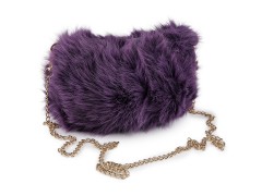                                      Szörme táska fém lánccal - 24x19 cm 
