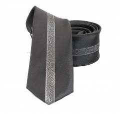                    NM slim szövött nyakkendő - Ezüst-fekete csíkos Csíkos nyakkendő