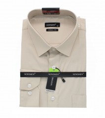                              NM h.u normál fit elasztikus ing - Drapp szövött 