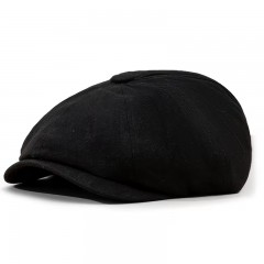   Gatsby pamut sapka - Fekete Férfi kalap, sapka