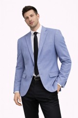                           Newsmen elasztikus slim zakó -Világoskék 