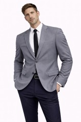                           Newsmen elasztikus slim zakó - Szürke 