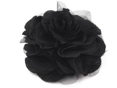      Rózsa kitűző - Fekete 