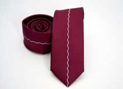    Prémium slim nyakkendő - Meggypiros mintás Csíkos nyakkendő