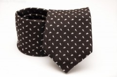 Prémium selyem nyakkendő - Barna mintás 