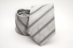 Prémium nyakkendő - Szürke csíkos 