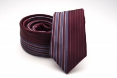    Prémium slim nyakkendő - Bordó csíkos Csíkos nyakkendő