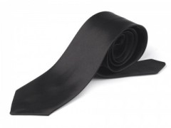 Szatén nyakkendő - Fekete 