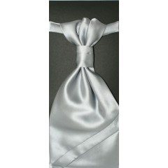          Goldenland francia nyakkendő,díszzsebkendővel - Ezüst 
