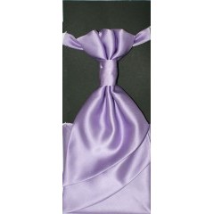    Goldenland francia nyakkendő,díszzsebkendővel - Orgonalila Francia, Ascot, Különlegesség