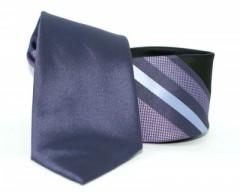               Goldenland slim nyakkendő - Lila csíkos Csíkos nyakkendő