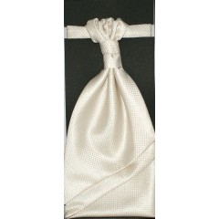         Goldenland francia nyakkendő,díszzsebkendővel - Ecru pöttyös Francia, Ascot, Különlegesség