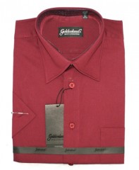                        Goldenland rövidujjú ing - Bordó Egyszínű ing